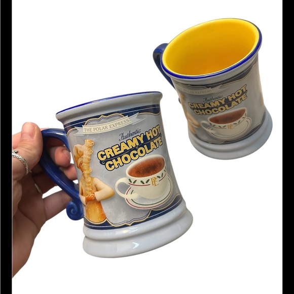 Warner Bros. Other - Polar Express 2011 Creamy Hot Chocolate Warner Bros Mugs (Set Of 2)